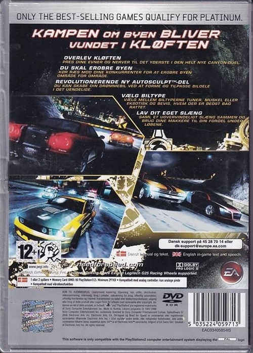 Need for Speed Carbon - Platinum - Dansk version - PS2 (B Grade) (Genbrug)